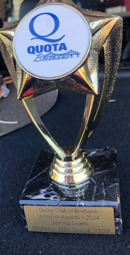 New design for Quota Brisbane Achiever Award Trophies.